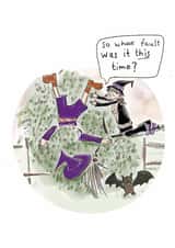 Funny Halloween card or anyone who loves humorous and "just because". created by Kathryn Doodle Player