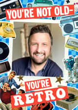 Personalised Birthday Photo Card created by Violet and Alfie - Arty Birthday Card - You're Not Old, You're Retro