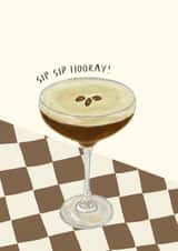 Sip Sip Hooray! Cocktail Celebration Card created by Charlotte charlotteroyalart@outlook.com