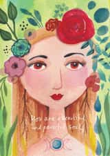 Divine feminine vibe Goddess Card for a Birthday, Good Luck, or just because. created by Maxine Lee-Mackie