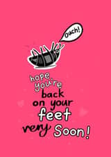 Funny, cute get well soon card for friend created by Palette&Petal 