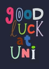 fun text card- to wish good luck created by Chloë Turner