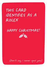Rolex Christmas Card - The Perfect Christmas Gift created by Lyndsay Moon