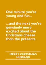 Funny Christmas Card for Husband – Christmas Cheese created by Lemonade Insight