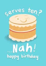 Funny birthday cake card for friends created by Palette&Petal 