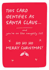 Funny Christmas Card – Santa's Naughty List Card created by Lyndsay Moon