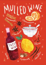 Arty Christmas Card - Mulled Wine - Recipe Design created by Emily Nash Illustration