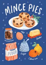 Classic Christmas Card - Mince Pies - Recipe Design created by Emily Nash Illustration