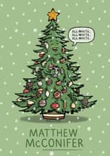 Funny Christmas Card for Movie Fan - Matthew McConaughey Pun created by Carl Batterbee