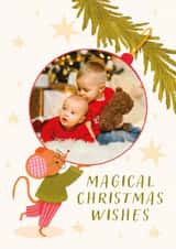 Personalised Christmas Photo Card created by Kitty Strand - Magical Christmas Wishes - Cute Christmas Card for Children - Sentimental Card