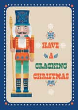 Have a Cracking Christmas, decorative folk art style Nutcracker created by Ally Marie Illustration