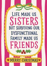 Funny Christmas Card for Sister and Friend - Dysfunctional Family created by The Merry Giraffe