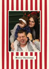 Personalised Christmas Photo Card created by AniSomi - Classic Christmas Card – Candy Cane Stripes
