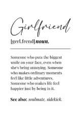 Cute Funny Girlfriend Card - Cheeky Definition Anniversary Valentine's Day Card created by Wishcraft Prints