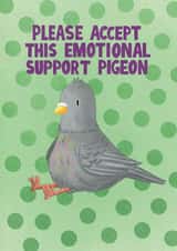 Emotional Support Pigeon Card-Funny Friendship Card- Thinking of You created by Pixiecraft