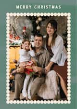 Personalised Christmas Photo Card created by AniSomi - Classic Christmas Card - Snow Border