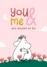 Cute Moomin Anniversary Card - You And Me Are Meant To Be - Love created by Moomin Characters