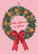 Pretty Christmas card - Christmas Wreath - Christmas Wishes created by Embletree Designs