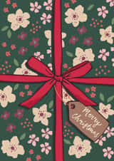 Classic Christmas Card - Bow and Present - Merry Christmas created by Embletree Designs