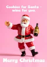 Funny Christmas Card - Cookies - Wine created by sophie robbens