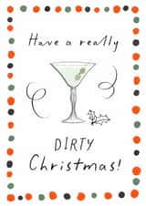Funny Christmas Card | Have a Dirty Christmas | Retro Martini created by patternmuse