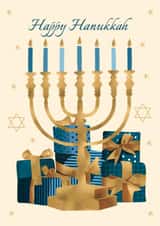 Classic Faith Card - Happy Hanukkah - Menorah created by Rich Girl Paper