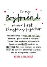 Heartfelt Christmas Card to Boyfriend on First Christmas Together created by Kreate Paper Co.