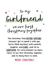 Heartfelt Card to Girlfriend on First Christmas Together created by Kreate Paper Co.