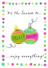 Funny Christmas Card for family | Fa La La Tulence | Fart Joke created by patternmuse