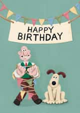 Funny Birthday Card - Wallace and Gromit - Birthday Bunting created by Wallace & Gromit