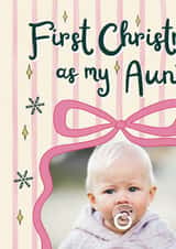Personalised Christmas Photo Card created by Stuck Shop Gifts - Cute Christmas Photo Card - For Auntie 