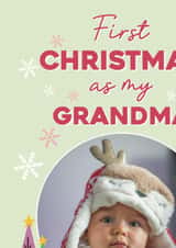 Personalised Christmas Photo Card created by Stuck Shop Gifts - Fist Christmas As My Grandma - Cute Photo Card