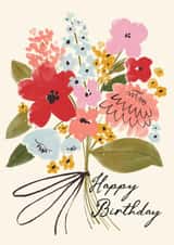 Classic Birthday Card - Flowers - Cottage-Core created by Laura Darrington Design Ltd.