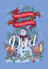 Cute Woodland Snowman Christmas Card for Dad created by Angie Spurgeon