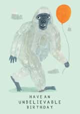 Cute Birthday Card - Yeti - Unbelievable Day created by Darcie Olley