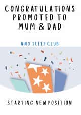 Funny New Baby - Congratulations Promoted To Mum and Dad Card created by Amy Florence Design