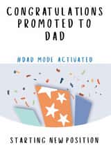 Funny New Baby - Congratulations Promoted To Dad Card created by Amy Florence Design