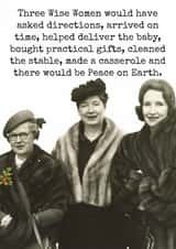 Funny Christmas Card for Her – Three Wise Women – Vintage Humour created by Raven's Rest Studio
