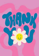 Cute Thank You Card - Smiley Face Daisy created by Raspberry Blossom