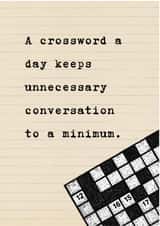 Funny Crossword Card for Husband or Dad - Birthday Card for Puzzle Lover created by Helen Aveyard