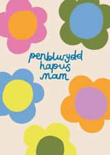Classic Birthday Card - For Mum - Welsh - Penblwydd Hapus created by Raspberry Blossom
