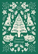 Christmas Card - Woodland Animals - Season’s Greetings created by Kirsty Miller