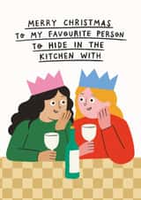 Hide in the Kitchen Christmas Card created by Aussie Studios