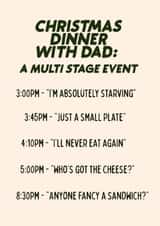 Funny Card For Dad - Christmas Dinner: A Multi Stage Event created by Ink Icons 