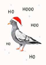 Funny Christmas Pigeon Card - Bird Pun created by Lauren Barclay