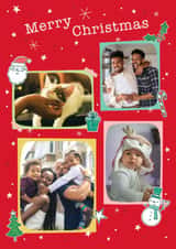 Personalised Christmas Photo Card created by Orchard Design House - Fun Christmas card - Colourful frames - Christmas icons