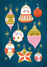 Cute Retro Inspired Christmas Card - Happy Little Decorations created by Sunpatch Society