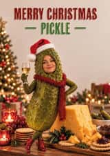 Christmas Pickle Funny Personalised Face Swap Card for Partner created by Vallely Studios