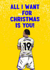Leeds United Christmas Card - Noah Okafor Card - LUFC Xmas Card created by ZB CREATIVE