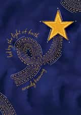 Christmas card - O Holy night lyric - star christian Christmas card created by Philippa Elizabeth Illustration